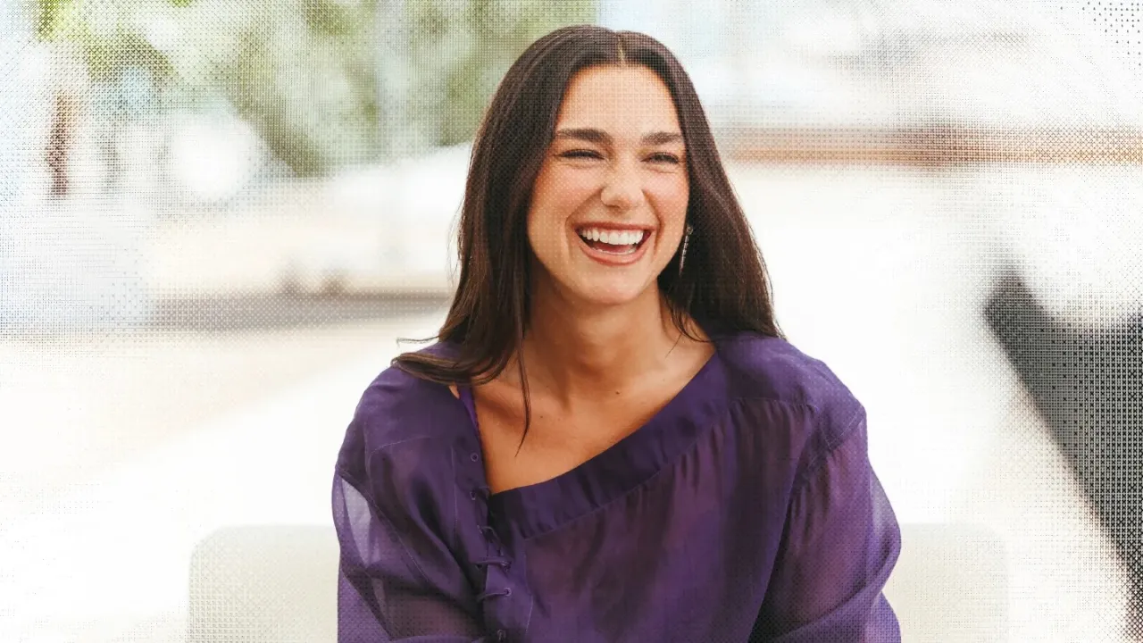Dua Lipa in Purple for Nespresso Vertuo World May