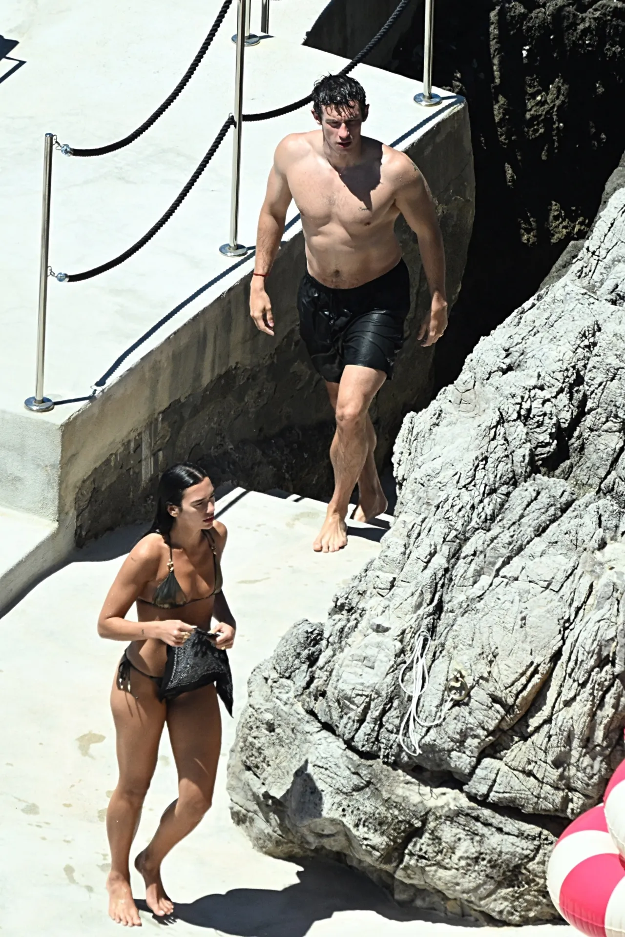 Dua Lipa in Roberto Cavalli Bikini on Amalfi Coast