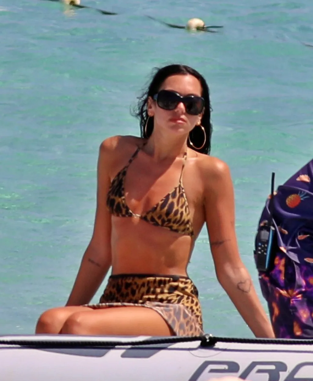 Dua Lipa Wears a Leopard Print Bikini on an Ibiza