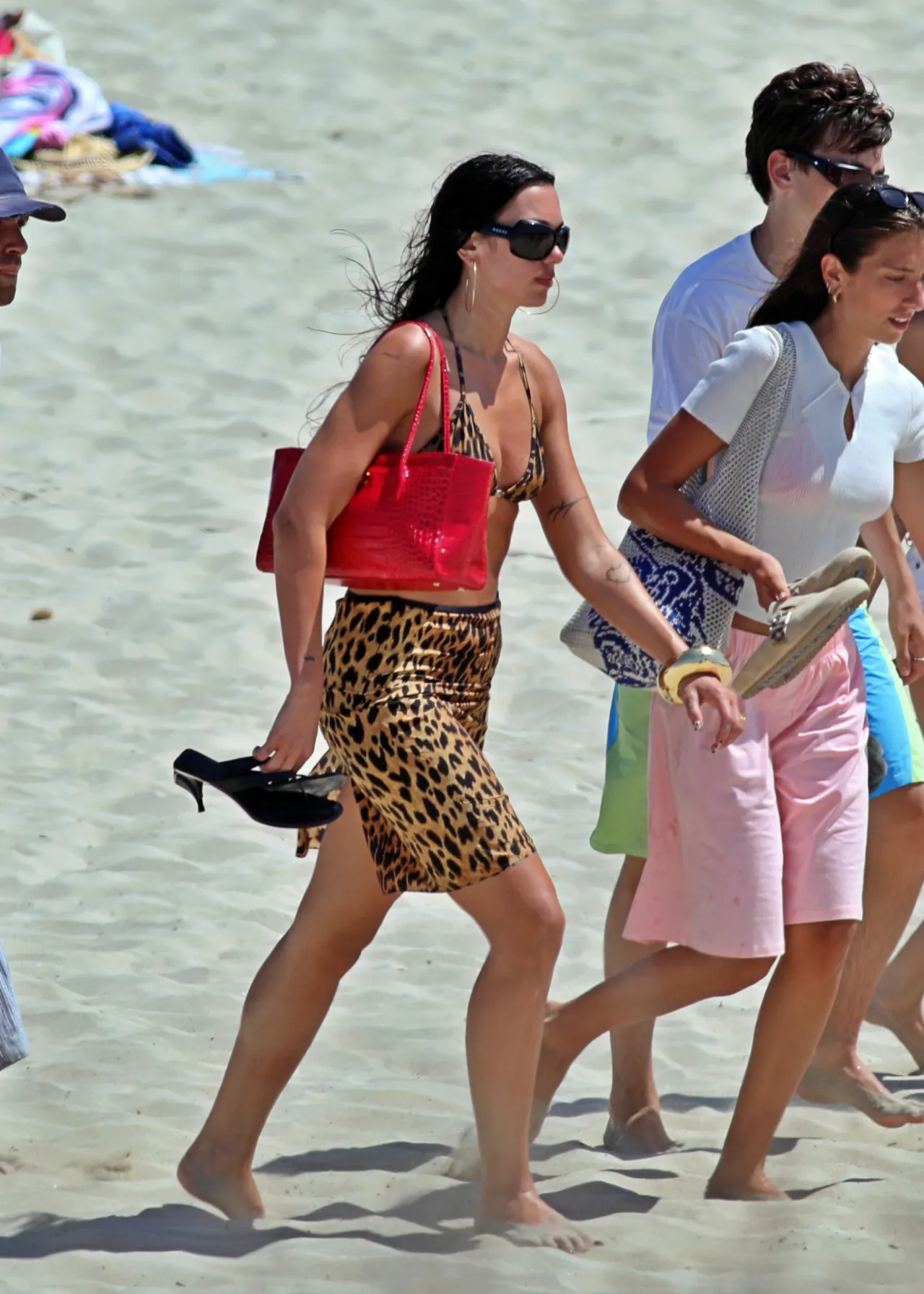 Dua Lipa Wears a Leopard Print Bikini on an Ibiza