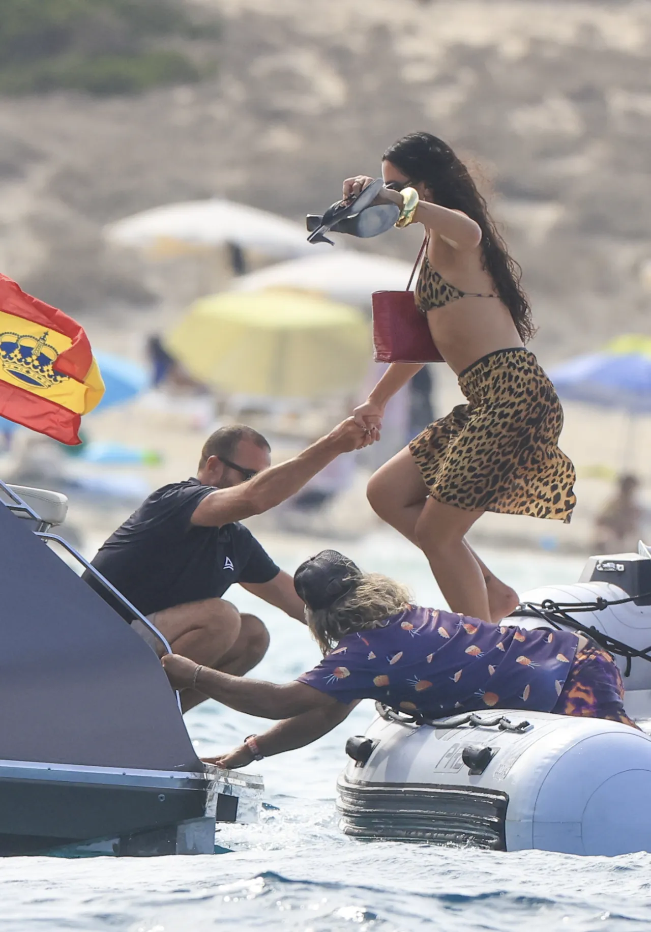 Dua Lipa Wears a Leopard Print Bikini on an Ibiza