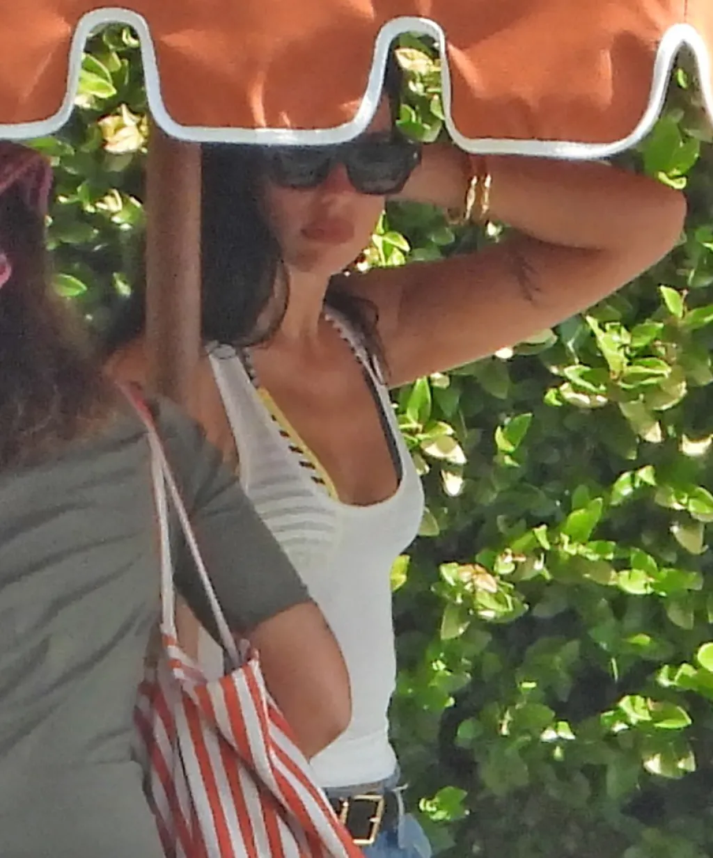Dua Lipa Wears Denim Cutoffs for Pool Time in Port