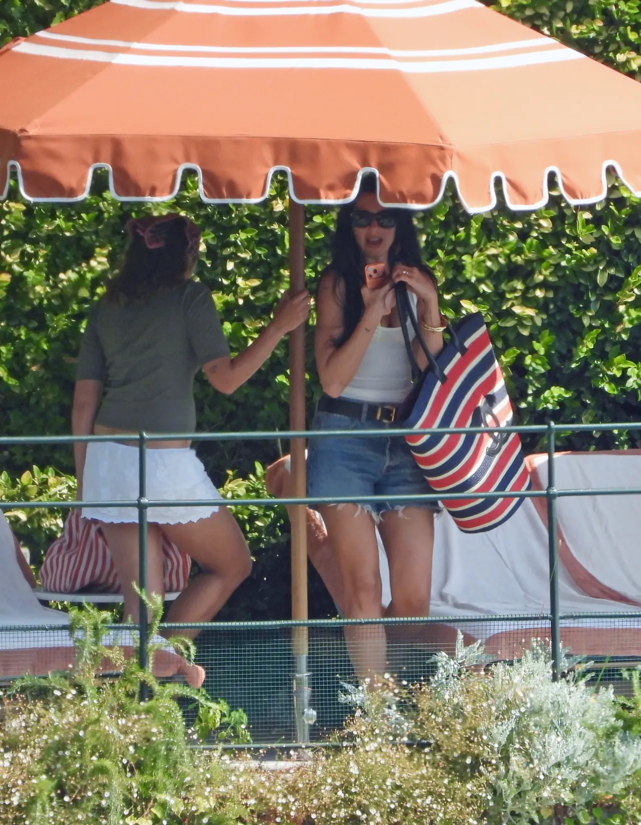 Dua Lipa Wears Denim Cutoffs for Pool Time in Port