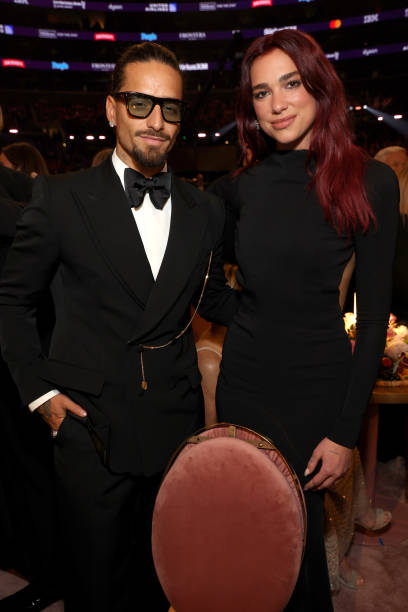 Maluma and Dua Lipa attend the 66th GRAMMY Awards at Crypto.com Arena on February 04, 2024 in Los Angeles, California — frame 56/80 (408×612)